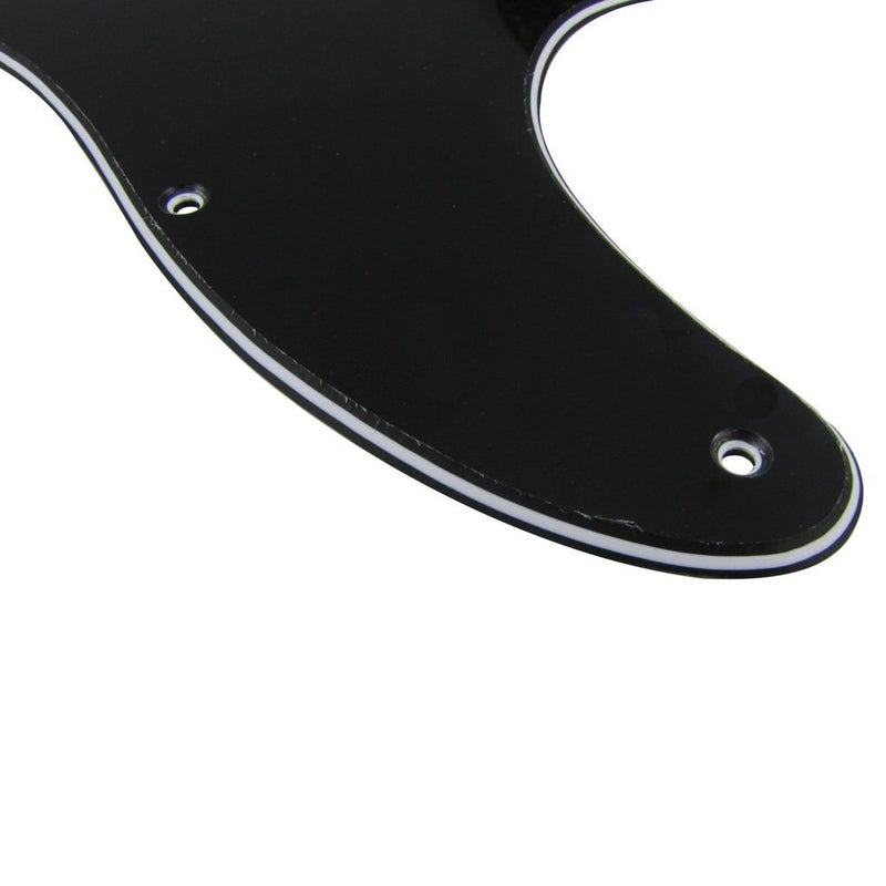 FLEOR 8 Hole TL Pickguard Scratch Plate with Pickguard Screws Set Fit USA/MX Standard TL Style Pickguard Replacement, 3Ply Black - Image 4